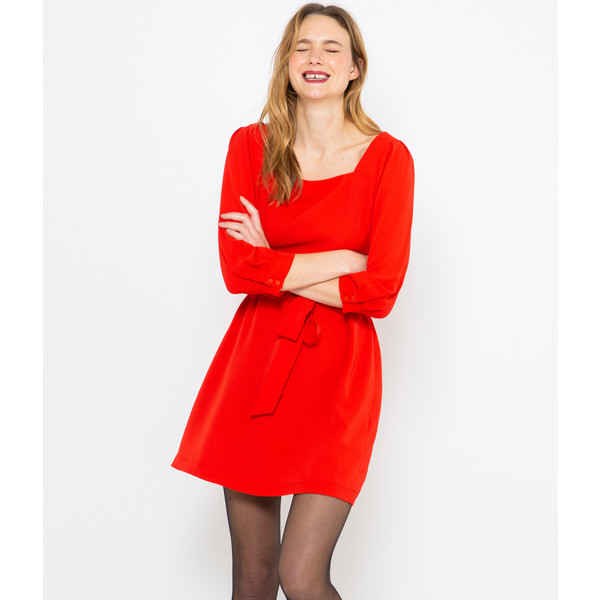 Camaieu Czerwona krótka suknia damska 531365_0502H19/0502/RCALIN
