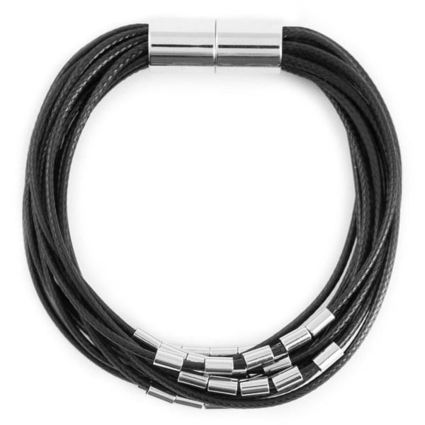 Quiosque Czarna bransoletka ze srebrnymi wstawkami 5ID246299