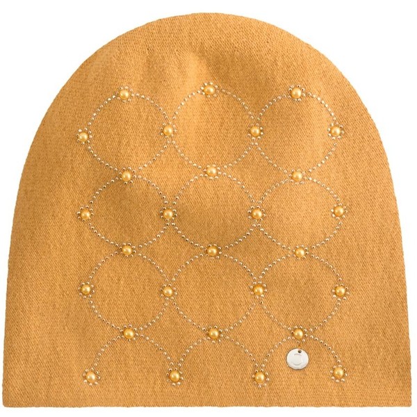 Quiosque Musztardowa czapka z perełkowym wzorem 5ID076301