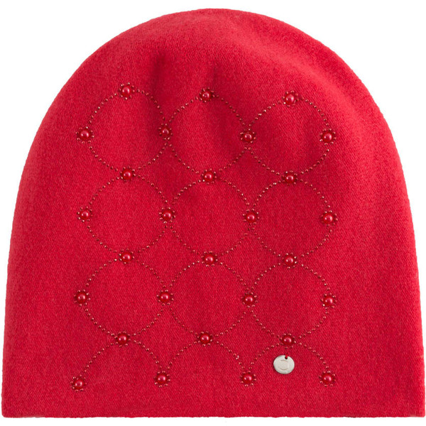 Quiosque Malinowa czapka z perełkowym wzorem 5ID076503
