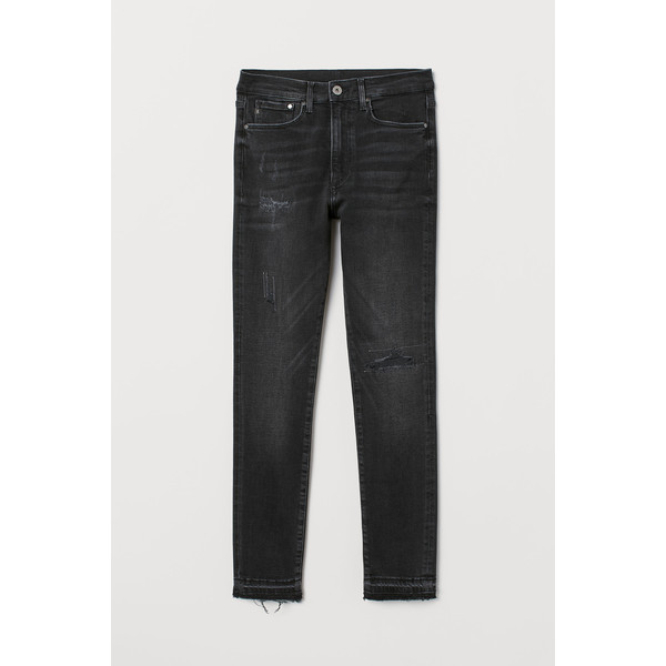 H&M Shaping High Ankle Jeans 0714927006 Czarny sprany