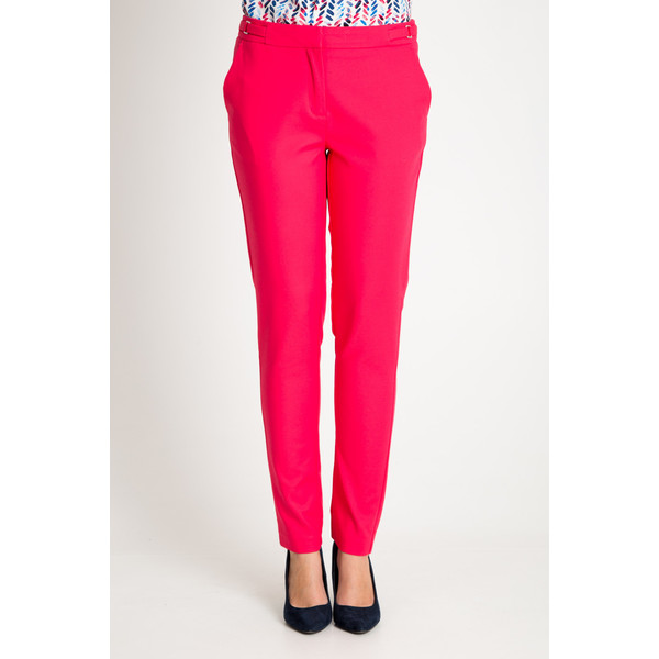 Quiosque Różowe eleganckie tkaninowe spodnie 3FM002600