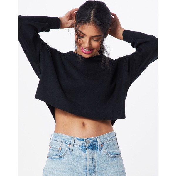 Missguided Sweter 'Ribbed Hooded Crop Jumper' MGD0615001000004