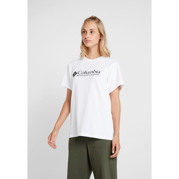 Columbia NORTH CASCADES TEE T-shirt z nadrukiem white/black C2341D013