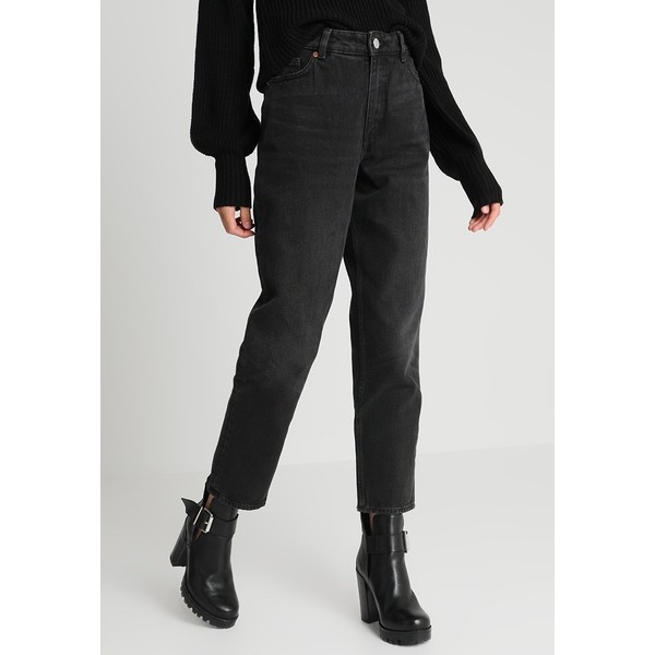 Monki TAIKI Jeansy Relaxed Fit black MOQ21N00B