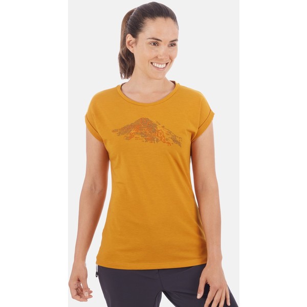Mammut MOUNTAIN T-shirt z nadrukiem golden M7341D00D