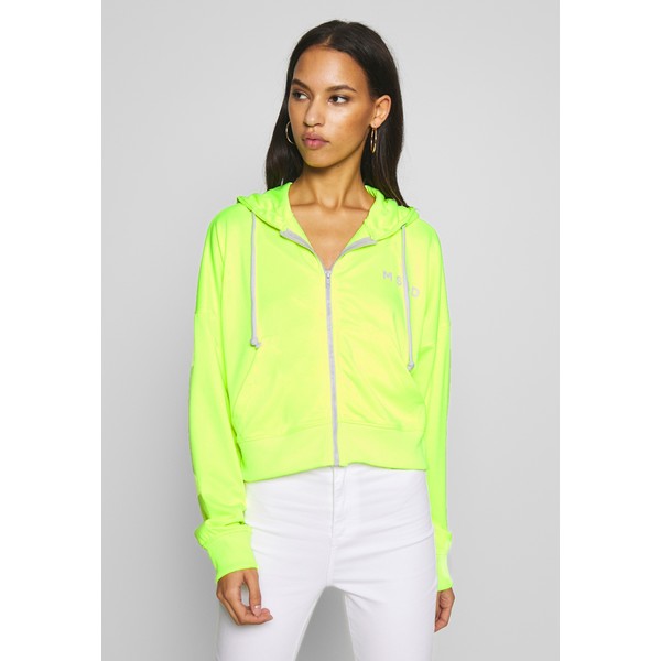 Missguided ZIP FRONT CORAL HOODIE Bluza rozpinana neon yellow M0Q21J03V