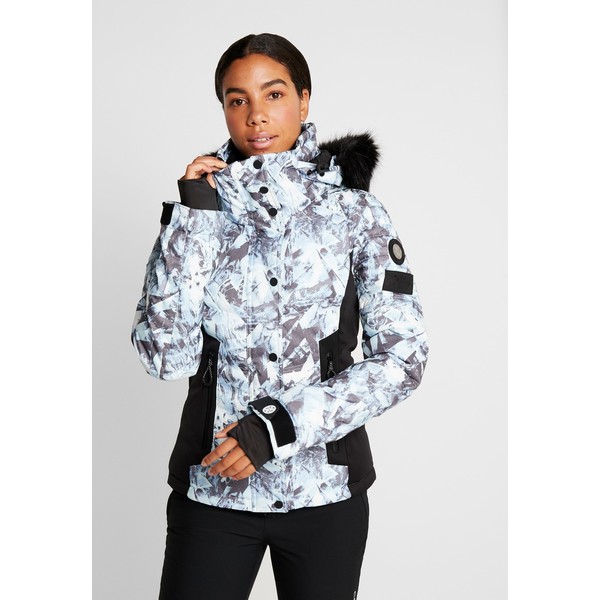 Superdry LUXE SNOW PUFFER Kurtka narciarska frosted blue ice SU241F00V