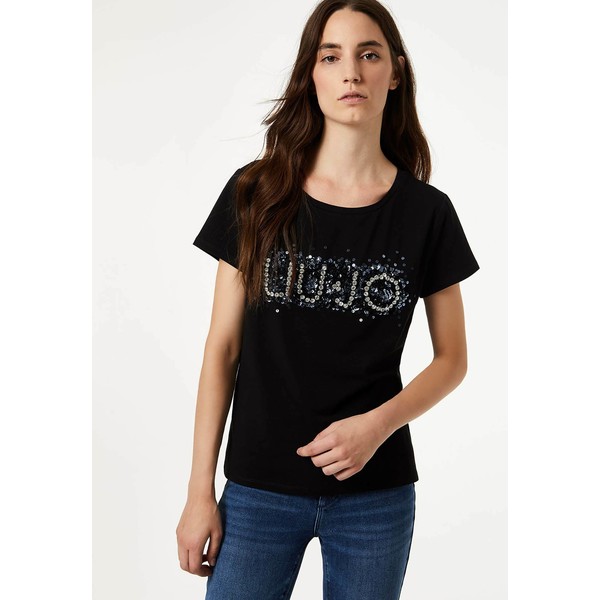 LIU JO T-shirt z nadrukiem black LI621D016