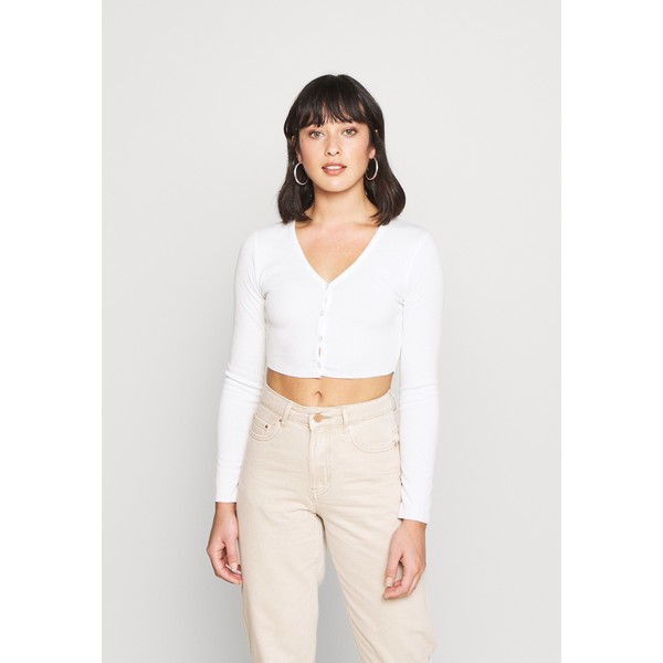 Missguided Petite BUTTON UP TOP Kardigan cream M0V21I01S