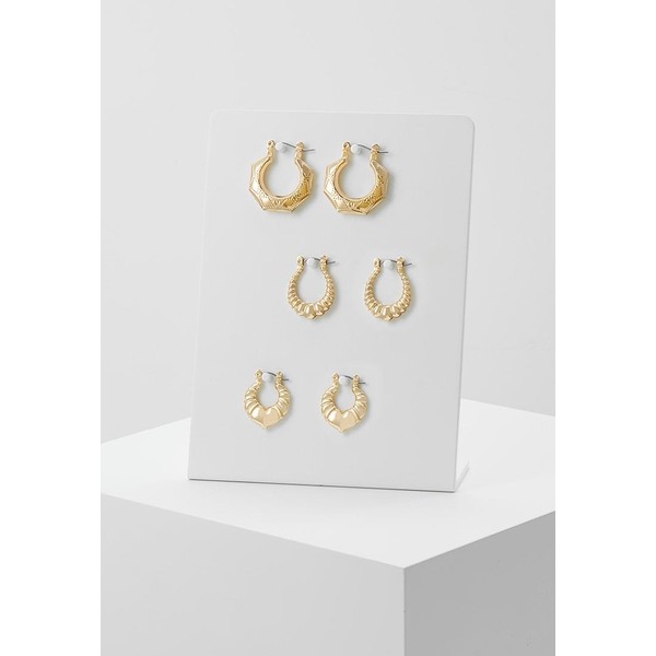 Topshop BAMBOO HOOPS 3 PACK Kolczyki gold-coloured TP751L0KN