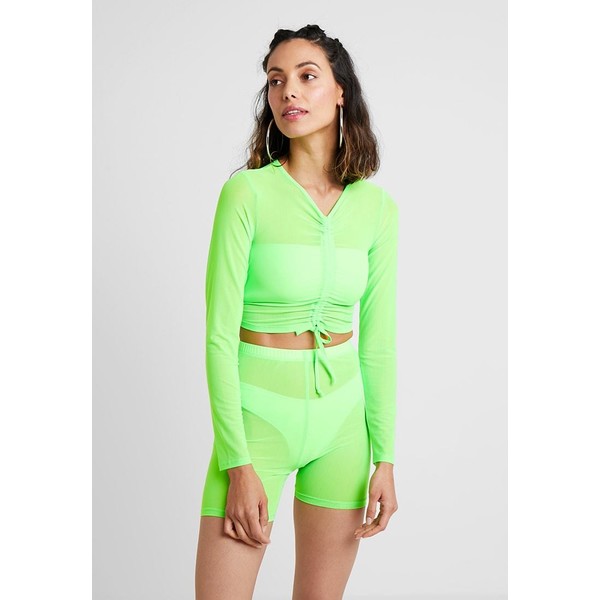 Jaded London RUCHED TOP BOOTY SHORT SET Akcesoria plażowe neon green JL081H00F