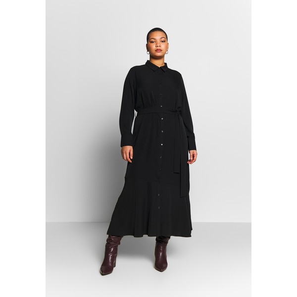 Glamorous Curve SIDE SPLIT SHIRT DRESS Długa sukienka black GLA21C06Z