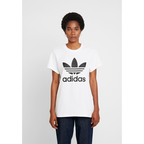 adidas Originals ADICOLOR BOYFRIEND SHORT SLEEVE TEE T-shirt z nadrukiem white AD121D0OV