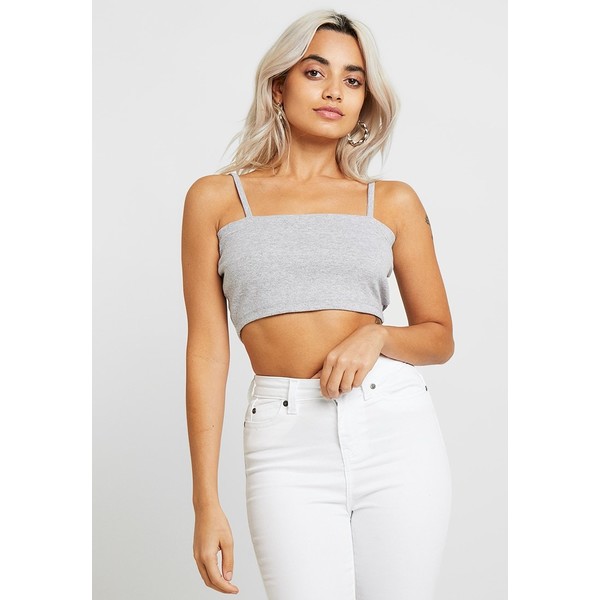 Missguided Petite BASIC STRAPPY CROP 2 PACK Top black/grey M0V21D033