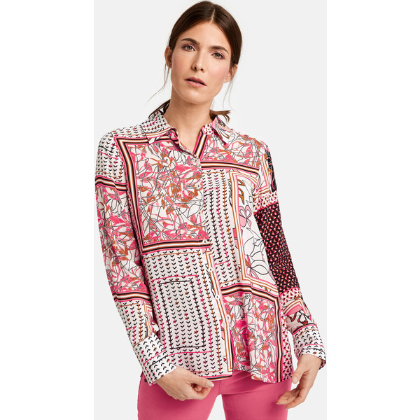 GERRY WEBER Bluzka z długimi rękawami w patchworkowym stylu 1_260006-66597_9104_40