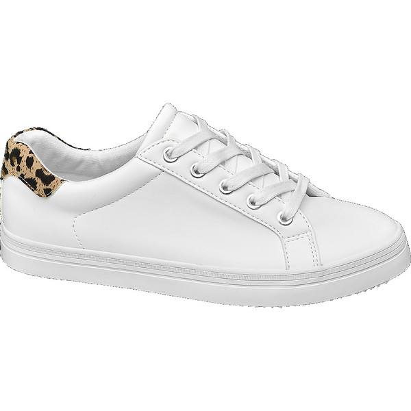 białe sneakersy damskie Graceland z elementem w cętki 11021240