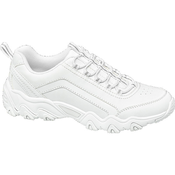 Graceland białe sneakersy damskie na masywnej podeszwie 1100077