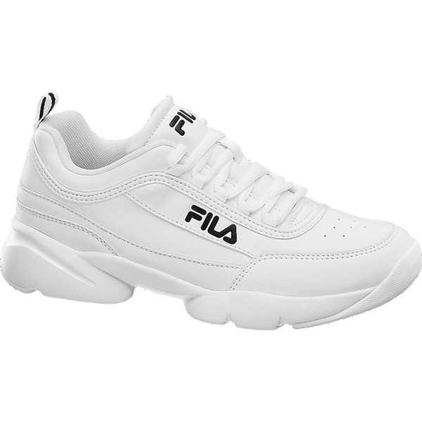 białe sneakersy damskie Fila z czarnym logo 1821010