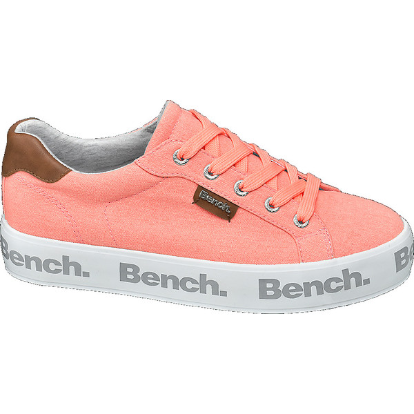 różowe sneakersy damskie Bench na białej podeszwie 11032740