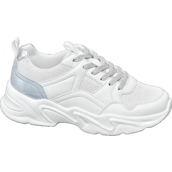 białe sneakersy damskie Graceland na masywnej podeszwie 11032230