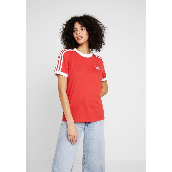 adidas Originals STRIPES TEE T-shirt z nadrukiem lush red/white AD121D0LI