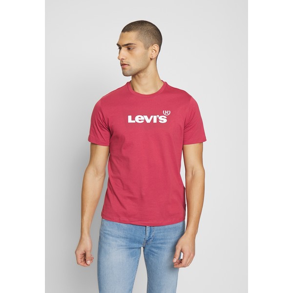 Levi's® HOUSEMARK GRAPHIC TEE T-shirt z nadrukiem tonal earth red LE222O067