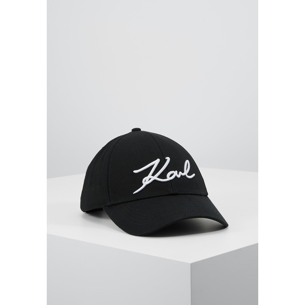 KARL LAGERFELD SIGNATURE CAP Czapka z daszkiem black K4851B022