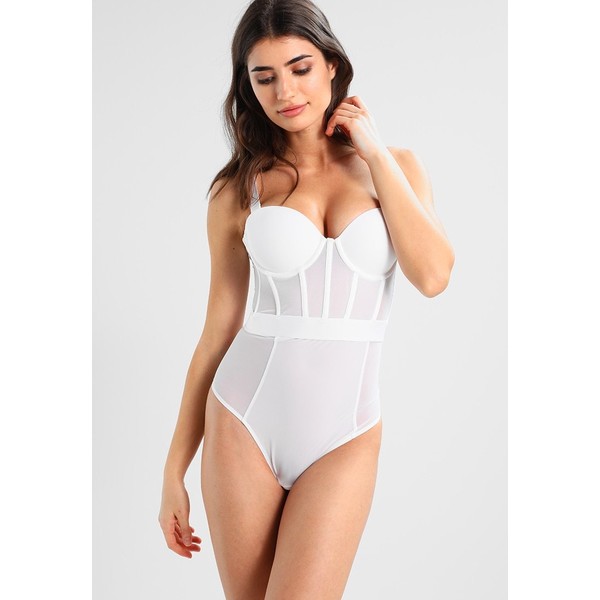 DKNY Intimates SHEERS CUPPED STRAPLESS BODYSUIT Body white 1DK81S001