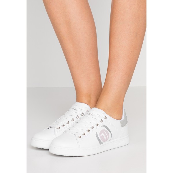 Trussardi Jeans Sneakersy niskie white/silver/rose T0811A01F