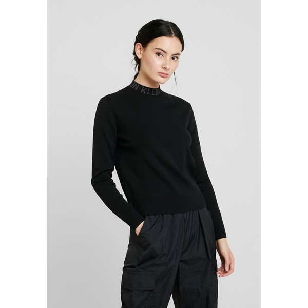 Calvin Klein Jeans NECK LOGO Sweter black C1821I02L