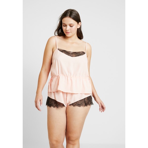 Playful Promises TIE SIDE CAMI SHORTS WITH CONTRAST SET Piżama pink PLG81P002