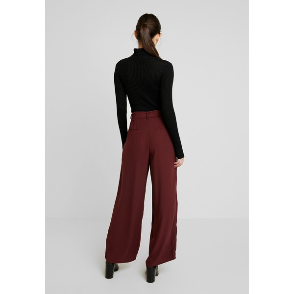 YASMEELEY PANTS Spodnie materiałowe burgundy Y0121A07H