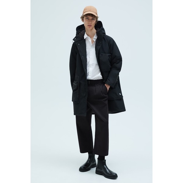 Zara WIELOFUNKCYJNA OCIEPLANA PARKA Czarny 1792/406