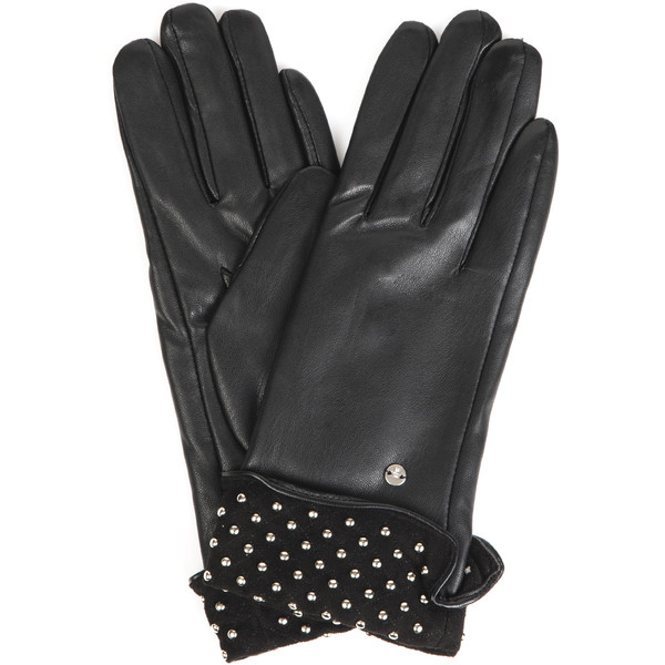 Monnari Smukłe rękawiczki z ozdobnymi dżetami 19Z-GLV0200-K020