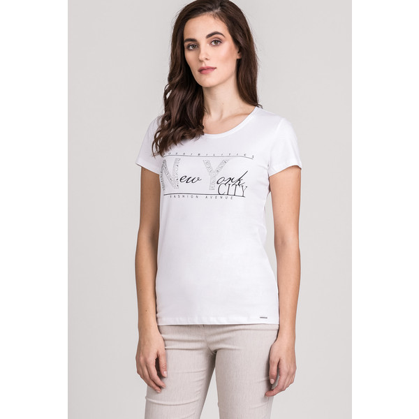 Monnari T-shirt z napisem 'New York City' 20W-TSH0190-K000