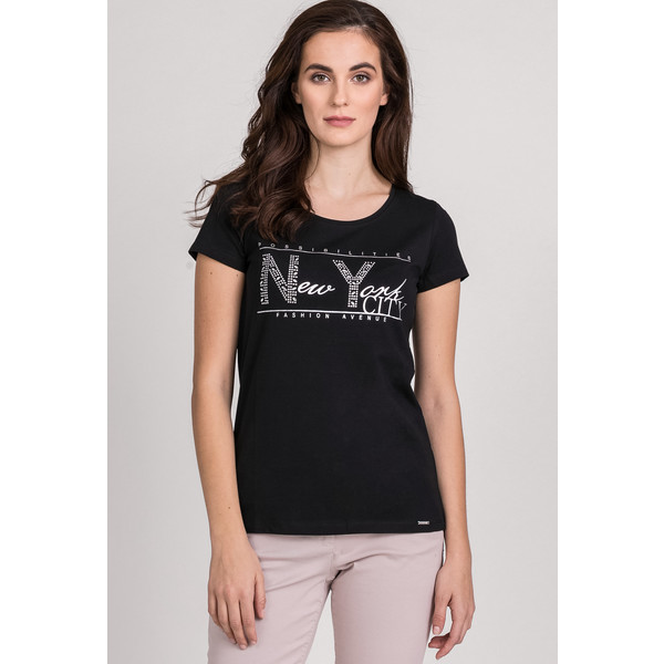 Monnari T-shirt z napisem 'New York City' 20W-TSH0190-K020