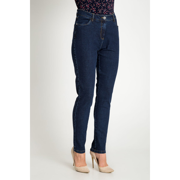 Quiosque Granatowe spodnie jeansy z regularnym stanem 3GP001802