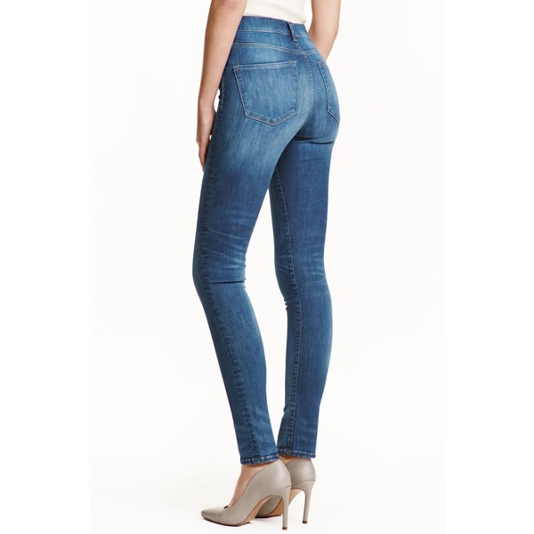 H&M Shaping Skinny High Jeans 0399201022 Niebieski denim
