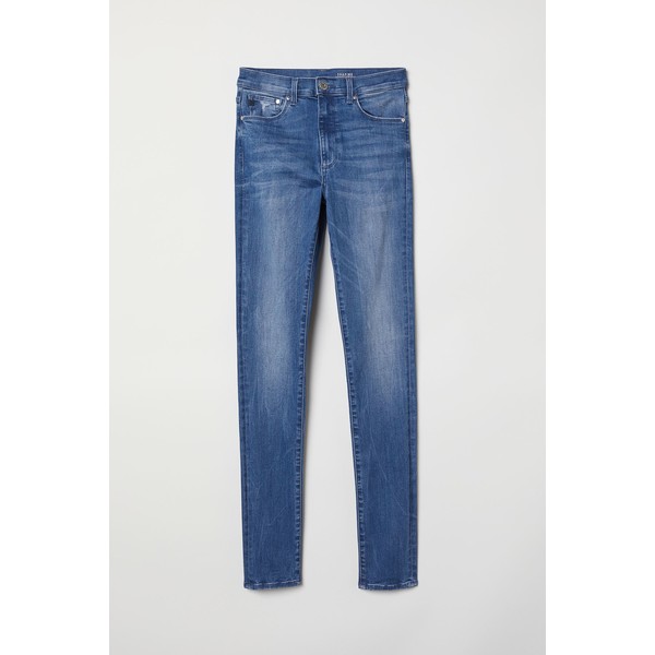 H&M Shaping Skinny High Jeans 0399201022 Niebieski