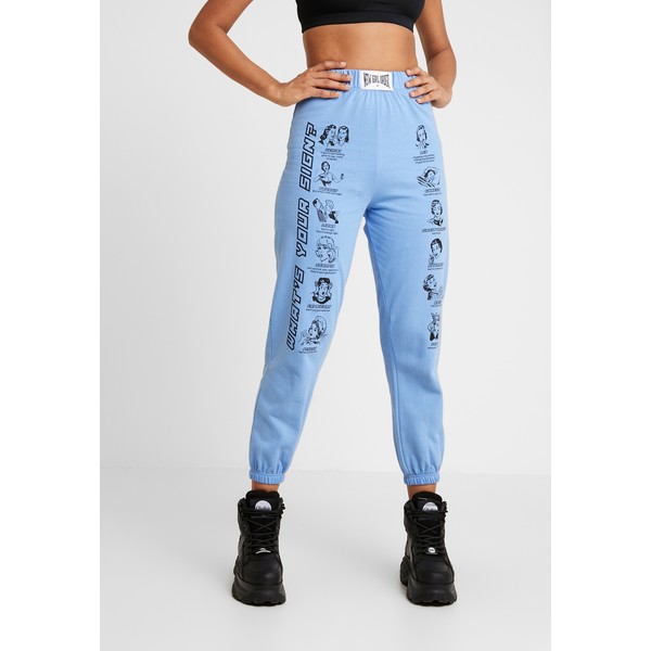 NEW girl ORDER WHAT'S YOUR SIGN JOGGERS Spodnie materiałowe blue NEM21A003