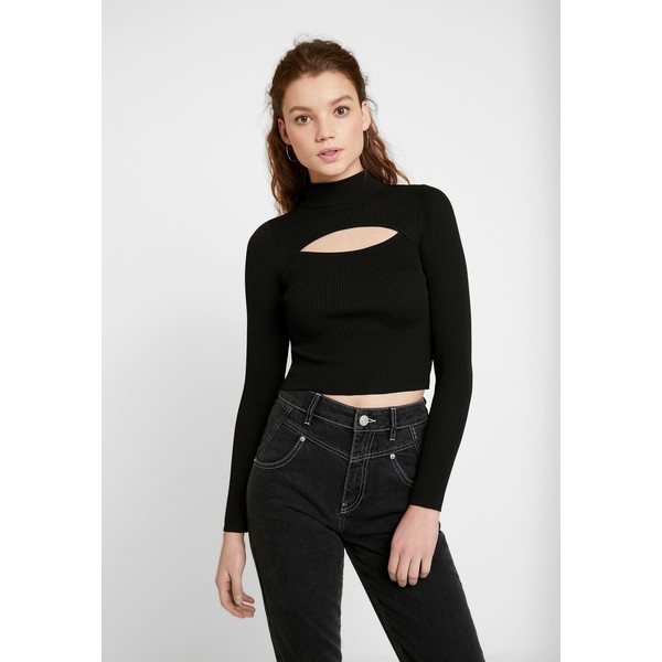 BDG Urban Outfitters CUTOUT FRONT Sweter black QX721I009