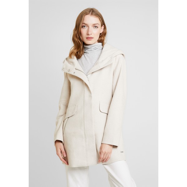 TOM TAILOR WINTERLY COAT Płaszcz wełniany /Płaszcz klasyczny beige/white TO221U035