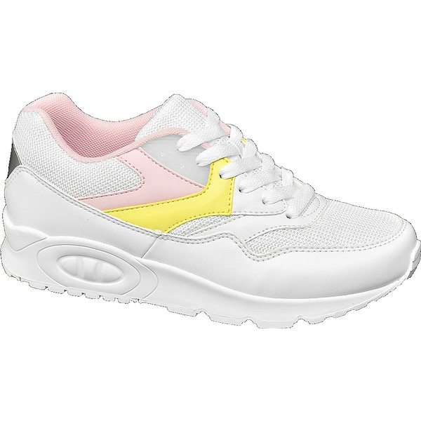 biało-różowo-żółte sneakersy damskie Graceland na grubej podeszwie 11022753