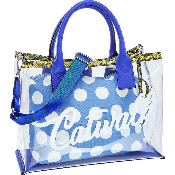 niebieska torebka damska Catwalk z dużym napisem 41012040