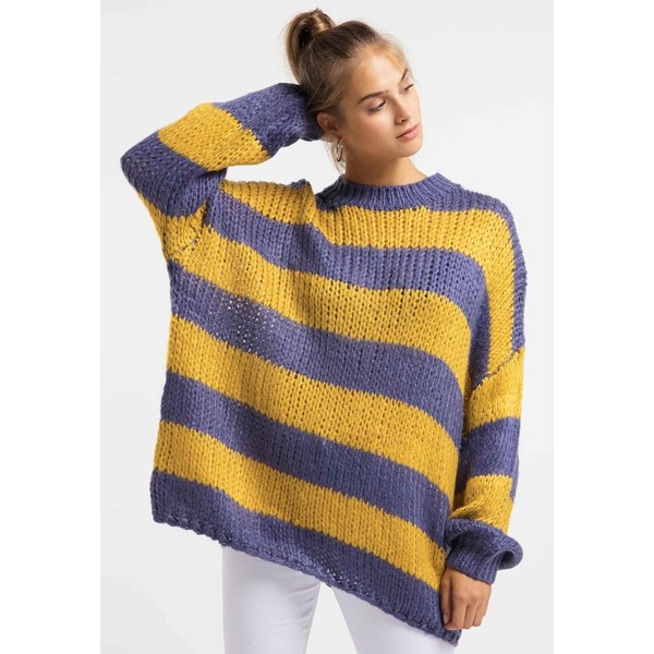 myMo Sweter purple mustard 1MY21I02S