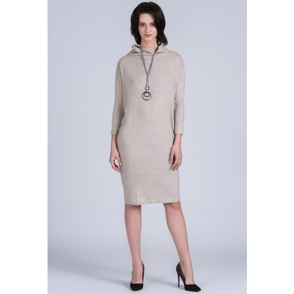 Monnari Dzianinowa sukienka z półgolfem 20W-DRE0110-K015
