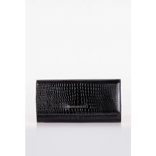 Monnari Lakierowany portfel z wężowym wzorem 19Z-PUR0250-K020