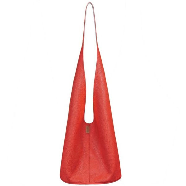 hairoo Short Boogi bag czerwona teksturowana wygodna torba z szerokim paskiem