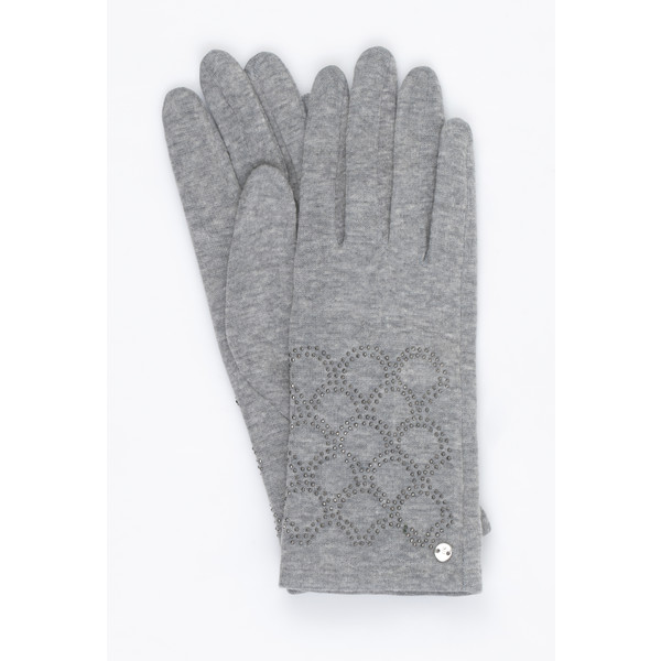 Monnari Ocieplane rękawiczki z diamencikami 19Z-GLV0450-K019
